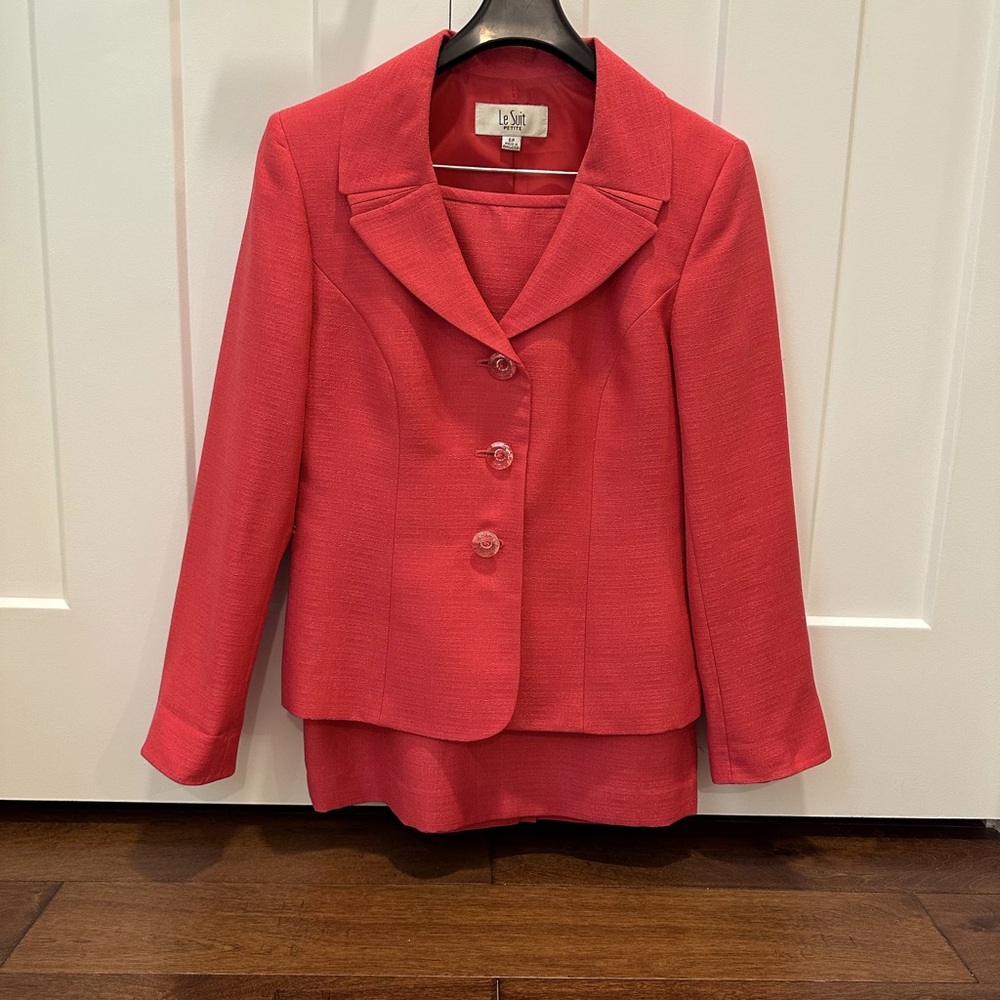 Coral Skirt Suit